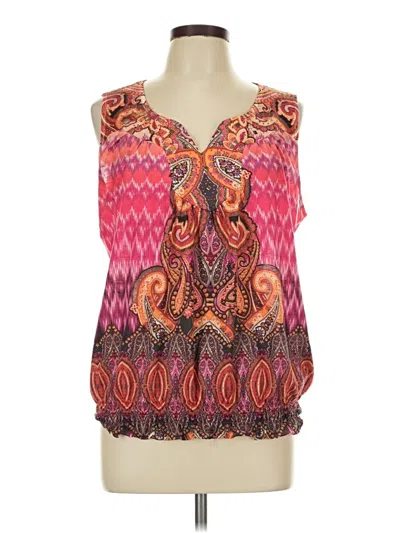 Pre-owned Style & Co Sleeveless Blouse In Pink