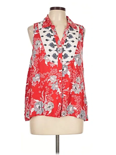 Pre-owned Style & Co Sleeveless Blouse In Red