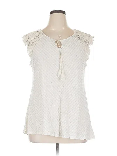 Pre-owned Style & Co Sleeveless Blouse In White