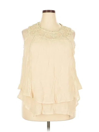 Pre-owned Style & Co Sleeveless Blouse In White