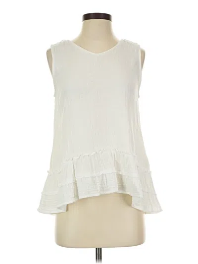 Pre-owned Style & Co Sleeveless Blouse In White