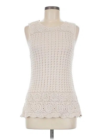 Pre-owned Style & Co Sleeveless Blouse In White
