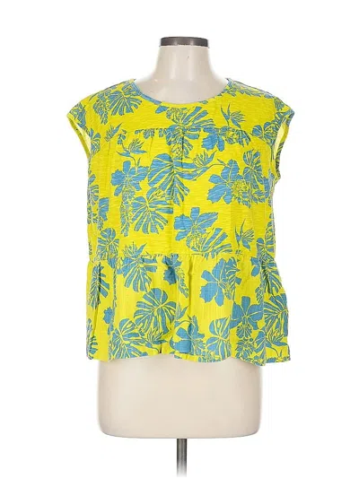 Pre-owned Style & Co Sleeveless Blouse In Yellow