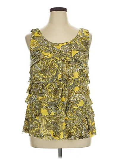 Pre-owned Style & Co Sleeveless Blouse In Yellow