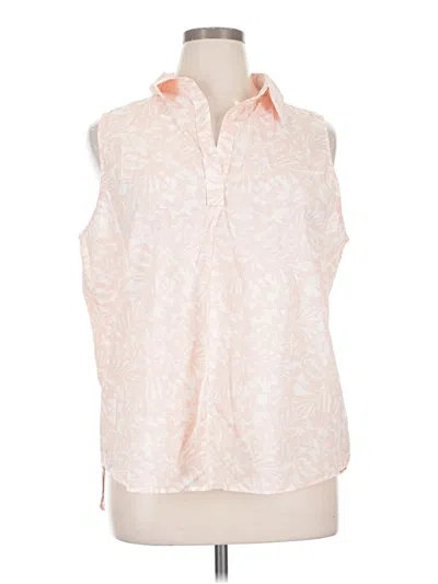 Pre-owned Style & Co Sleeveless Button Down Shirt In Pink