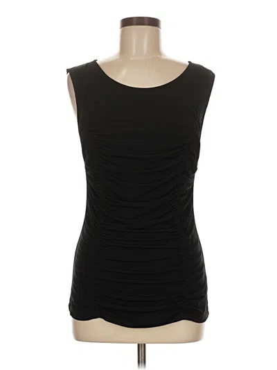 Pre-owned Style & Co Sleeveless Top Black Scoop Neck Tops