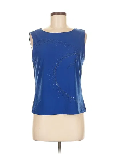 Pre-owned Style & Co Sleeveless Top Blue Boatneck Tops