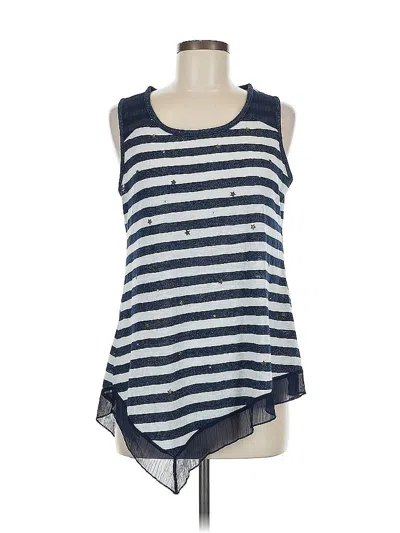 Pre-owned Style & Co Sleeveless Top Blue Scoop Neck Tops