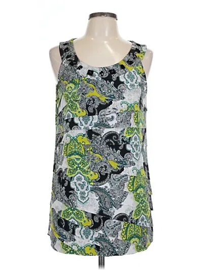 Pre-owned Style & Co Sleeveless Top Green Scoop Neck Tops