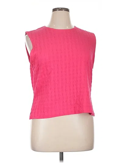 Pre-owned Style & Co Sleeveless Top Pink One Shoulder Neckline Tops