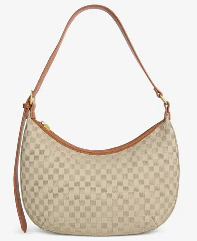 Style & Co Small Studded Dip Crossbody Bag, Macy's Exclusive In Beige