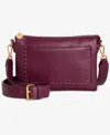 Style & Co Small Studded Double Compartment Crossbody, Macy's Exclusive In Burgundy