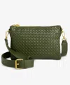 Style & Co Small Woven Double Compartment Crossbody, Macy's Exclusive In Green