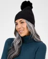 Style & Co Solid Cable Knit Beanie, Macy's Exclusive In Black