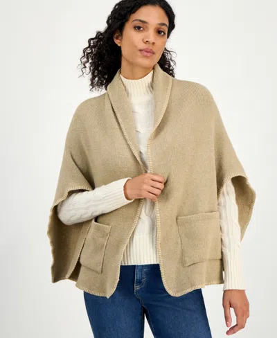 Style & Co Solid Scarf Wrap With Pockets, Macy's Exclusive In Multi