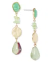 STYLE & CO STONE & BEAD LINEAR DROP EARRINGS, CREATED FOR MACY'S