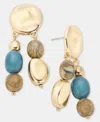 Style & Co Stone Double Row Drop Earrings, Macy's Exclusive In Brown
