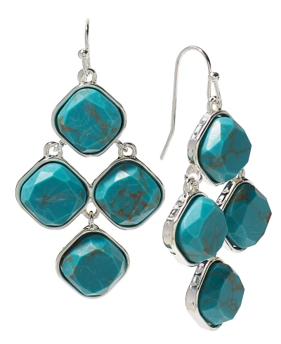 Style & Co Stone Kite Drop Earrings, Created For Macy's In Blue