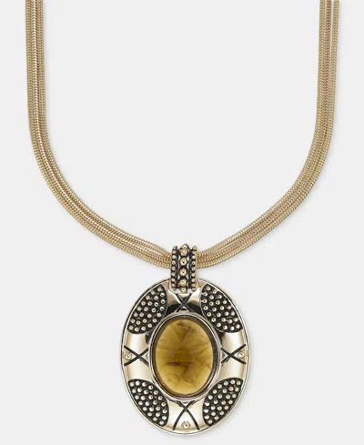 Style & Co Stone Multi-chain Pendant Necklace, 16" + 3" Extender, Macy's Exclusive In Silver