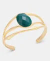 Style & Co Stone Triple-row Cuff Bracelet, Macy's Exclusive In Green
