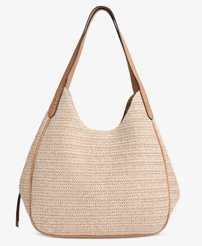 Style & Co Straw Medium 4-poster Tote, Exclusively At Macy's In Neutral