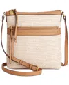 Style & Co Straw North South Crossbody Bag, Exclusively At Macy's In Brown