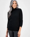 Style & Co Style Co Womens Luxsoft Mock Neck Sweater Pxs Xxl Macys Exclusive In Black