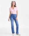 Style & Co Style Co Womens Mid Rise Curvy Bootcut Jeans Regular Short Long Lengths 2p 28w Created For Macys In Pink