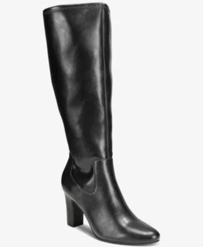 Style & Co Style Co Womens Mollyy Stretch Almond Toe Tall Boots Macys Exclusive In Bittersweet Extra Wide Calf