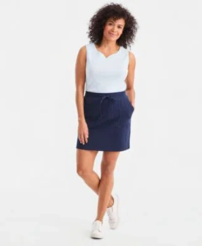 Style & Co Style Co Womens Pull On Knit Skort Macys Exclusive In Multi
