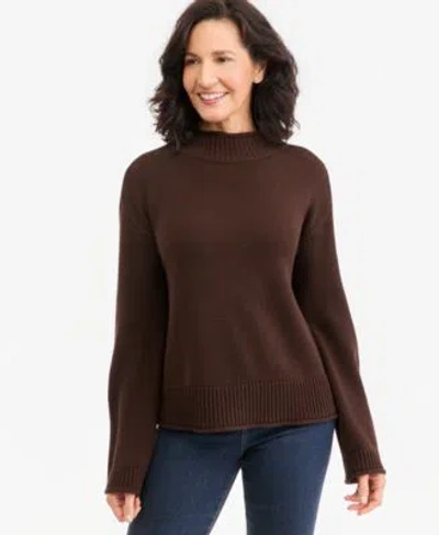 Style & Co Style Co Womens Rollneck Sweater Macys Exclusive In Brown