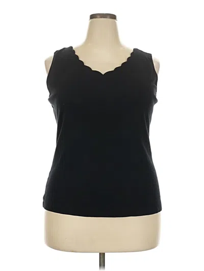 Pre-owned Style & Co Tank Top Black Sweetheart Neckline Tops