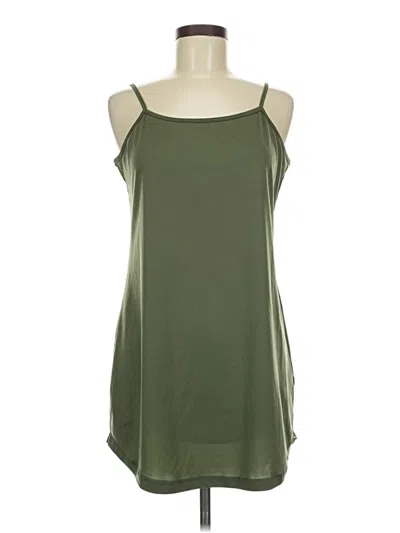 Pre-owned Style & Co Tank Top Green Strapless Neckline Tops