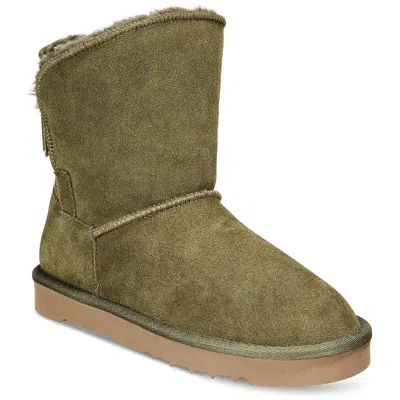 Style & Co Teenyy Womens Suede Winter Boots In Green