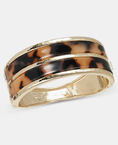 Style & Co Tortoise-shell Layered Bangle Bracelet, Macy's Exclusive In Orange