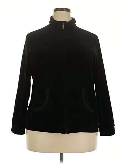 Pre-owned Style & Co Track Jacket In Black