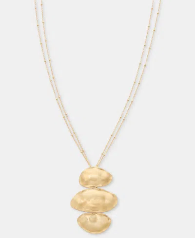 Style & Co Triple Pendant Necklace, 36" + 3" Extender, Macy's Exclusive In Gold