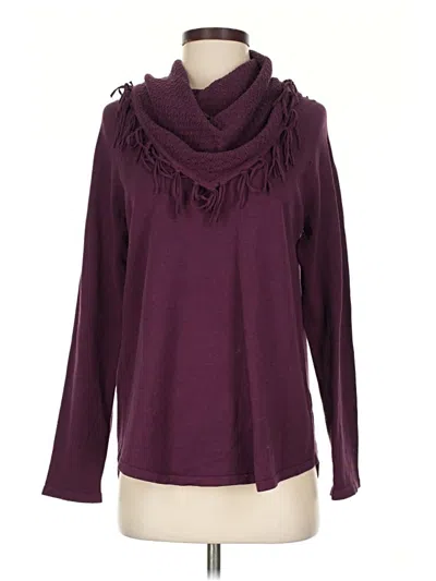 Pre-owned Style & Co Turtleneck Sweater In Burgundy