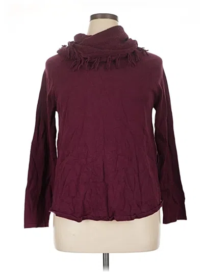 Pre-owned Style & Co Turtleneck Sweater In Burgundy