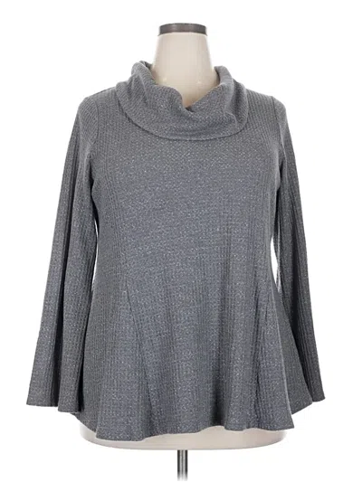 Pre-owned Style & Co Turtleneck Sweater In Gray