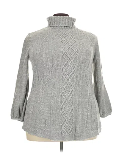 Pre-owned Style & Co Turtleneck Sweater In Gray