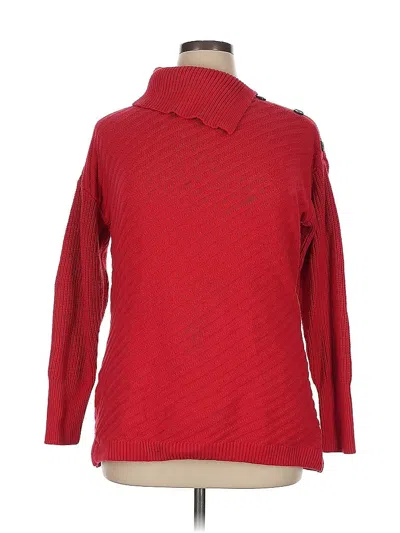 Pre-owned Style & Co Turtleneck Sweater In Red