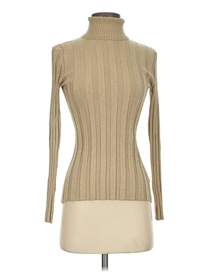 Pre-owned Style & Co Turtleneck Sweater In Tan