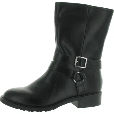 Style & Co Valeriee Womens Faux Leather Solid Mid-calf Boots In Multi