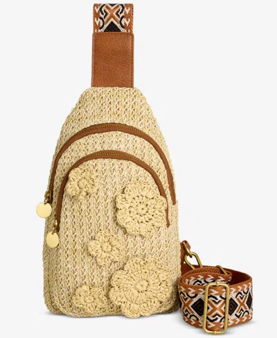 Style & Co Webbing Strap Small Sling Bag, Exclusively At Macy's In Brown