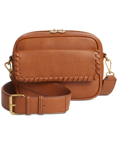 Style & Co Whip-stitch Camera Crossbody, Created For Macy's In Tortoise Shell