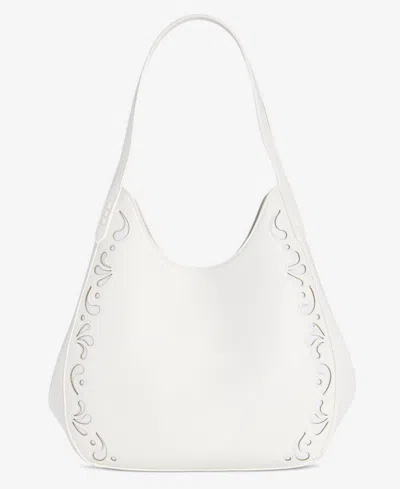 Style & Co Whip-stitch Soft 4-poster Tote, Created For Macy's In White
