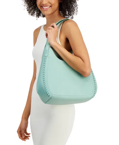 Style & Co Whip-stitch Soft 4-poster Tote, Created For Macy's In Mint Sage