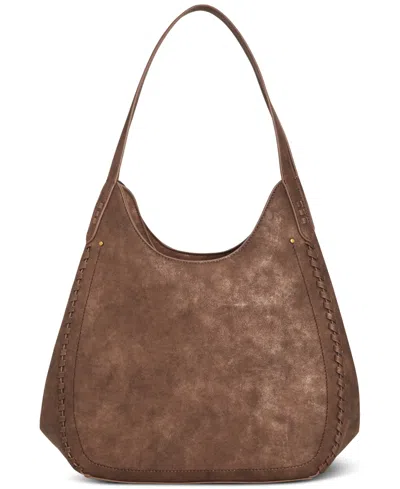 Style & Co Whip-stitch Soft 4-poster Tote, Created For Macy's In Mtl Chocol