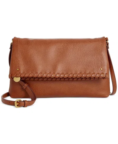 Style & Co . Whipstitch East West Flap Small Crossbody, Exclusively At Macy's In Brown